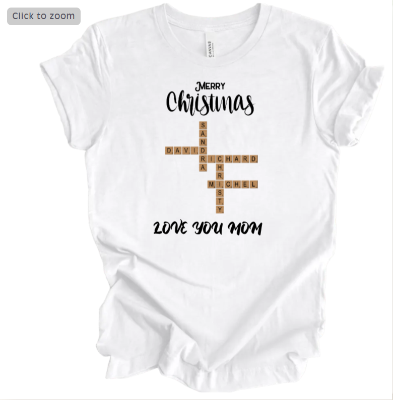 🎁 Custom Puzzle Name T-Shirt – Perfect for Christmas! 🧩🎄